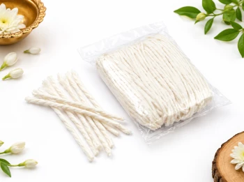 Long Cotton Wicks for Diya & Aarti